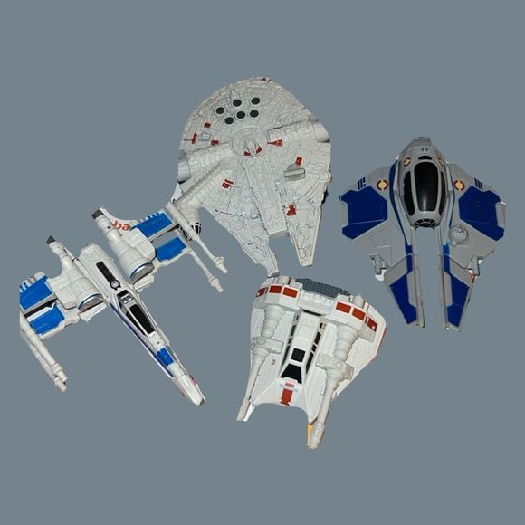 Star Wars Hot Wheels DieCast Millennium Falcon Snow Speeder Micro Machines A3 - Picture 1 of 10